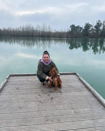 Took Coco to the dock for some fresh air and sniffs. She got soaked, made five new human friends, and refused to leave. 10/10 day for this happy pup🥰